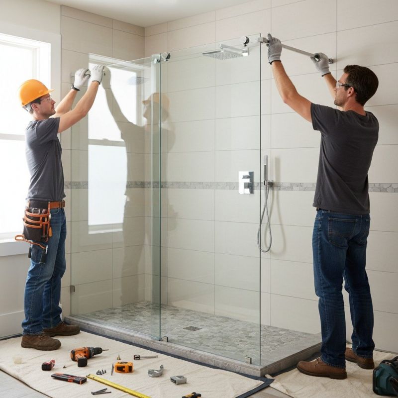 Shower Door Glass Installation