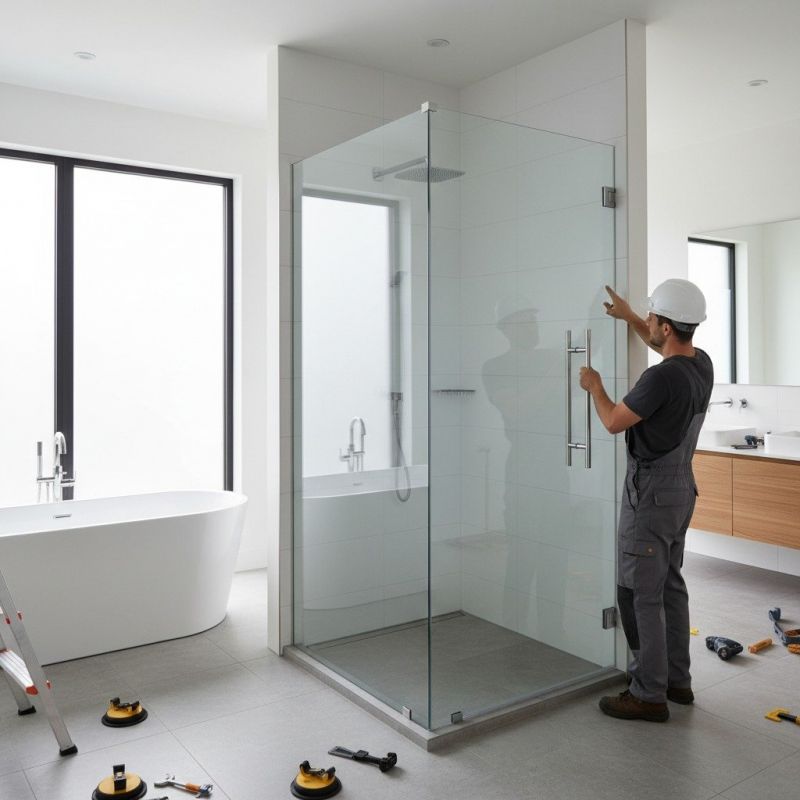 Shower Door Glass Installation